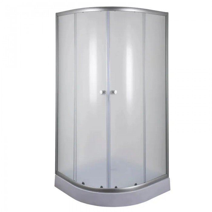 Душевая кабина с низким поддоном Mixxus PLAIN SCT02-100x100x195-FB SATIN матовое стекло 4мм (MI6897 Душевая кабина с низким поддоном Mixxus PLAIN SCT02-100x100x195-FB SATIN матовое стекло 4мм (MI6897