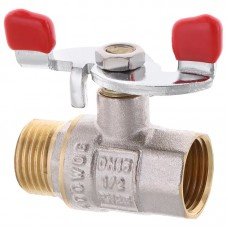 Кран шаровый Waterpro 1/2" ГШБ (стальная бабочка) (WP2907)