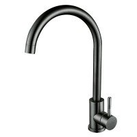 Смеситель для кухни Zerix LUX-011 Graphite из нерж. стали SUS304 (цвет графит) (ZX4869)