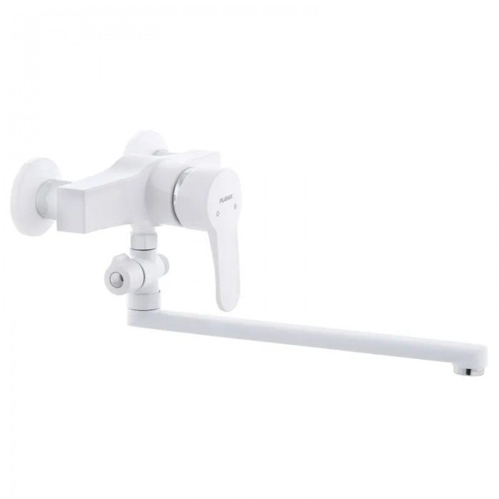 Смеситель для ванны Plamix Mario-006 White (без шланга и лейки) (PM0560) Смеситель для ванны Plamix Mario-006 White (без шланга и лейки) (PM0560)