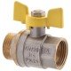 Кран шаровый FERRO PL 3/4" ГШБ газ art. 607 (латунный шар) (FE0561) Кран шаровый FERRO PL 3/4" ГШБ газ art. 607 (латунный шар) (FE0561)