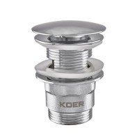 Донний клапан для раковини з переливом Koer PW-03-01 автоматичний (Click-Clack) (Колір хром) 1 1/4'' (KR3394) Донний клапан для раковини з переливом Koer PW-03-01 автоматичний (Click-Clack) (Колір хром) 1 1/4'' (KR3394)