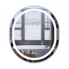 Зеркало Mixxus Premium ELLIPSE MV05-80x70-Reverse WHITE с Led Touch, Anti-fog, димером (3-6,5kK) (M