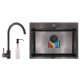 Набор Mixxus SET-6045-200x1.0-PVD (мойка+смеситель+диспенсер) (MX0587) Набор Mixxus SET-6045-200x1.0-PVD (мойка+смеситель+диспенсер) (MX0587)