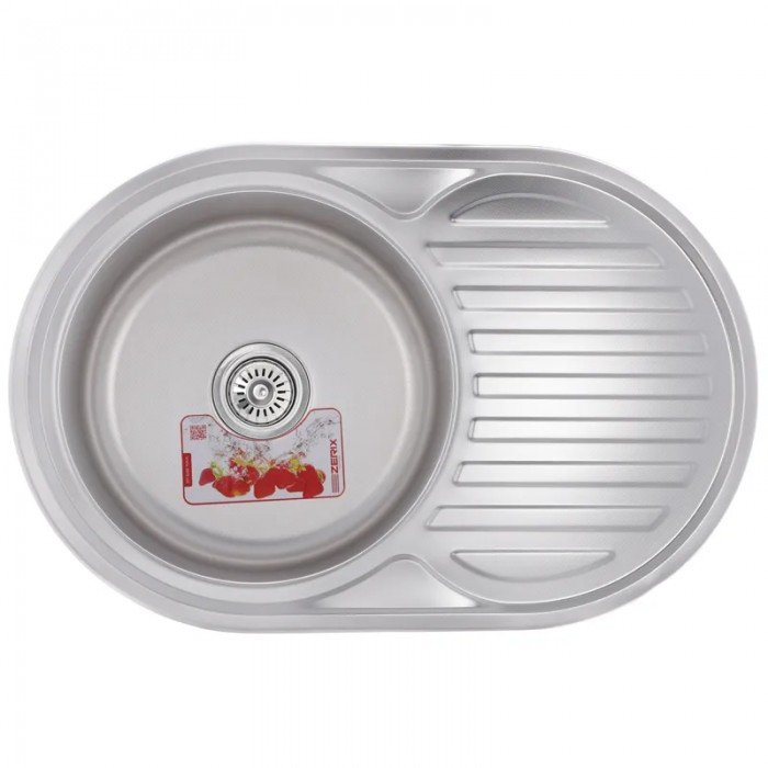 Мойка кухонная Zerix Z7750-06-180E (Satin) (ZX1594)