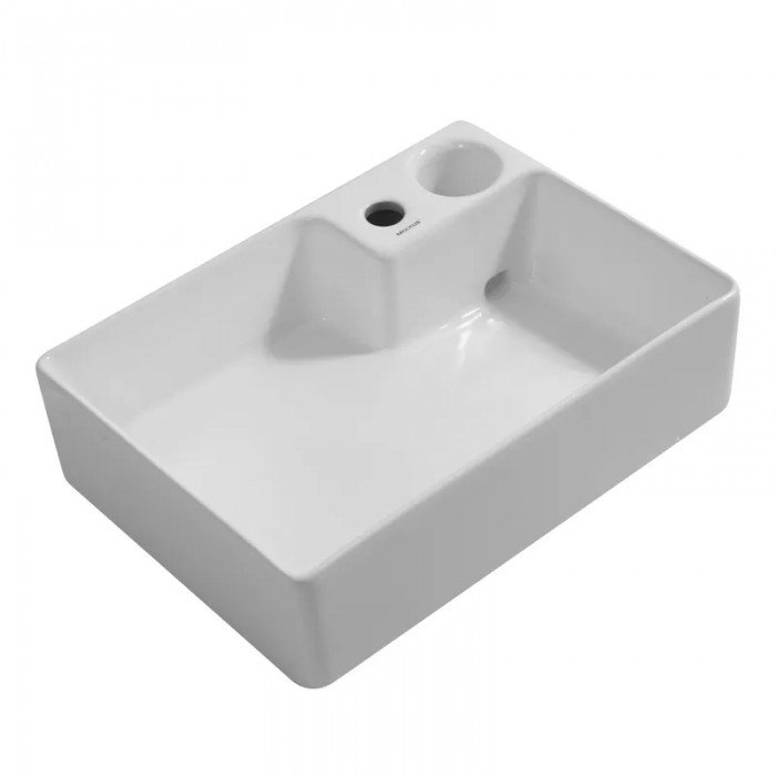 Раковина накладная Mixxus Premium STYLE-0201 520х375х140mm с донным клапаном и отверстием под смеси Раковина накладная Mixxus Premium STYLE-0201 520х375х140mm с донным клапаном и отверстием под смеси