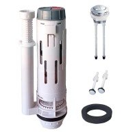 Арматура спускная Koer KT-0202 с двумя режимами слива (кнопка хромированная) (KR5338)