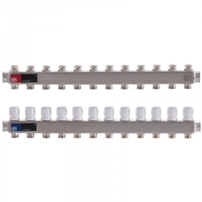 Колекторний блок з термостат. клапанами Europroduct EP.S1100-12 1"x12 (EP4999) Колекторний блок з термостат. клапанами Europroduct EP.S1100-12 1"x12 (EP4999)