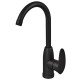 Смеситель для кухни Plamix Cezar-011-B SET Matte black (с подводкой) (PM0668)