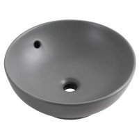 Раковина накладная Mixxus Premium TOPPER-0201 GRAY 410x410x165mm с переливом (MP6649)