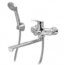 Змішувач для ванни Plamix Lucas-006 EURO SET Chrome (з шлангом, лійкою та кронштейном) (PM0710) Змішувач для ванни Plamix Lucas-006 EURO SET Chrome (з шлангом, лійкою та кронштейном) (PM0710)