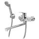 Змішувач для ванни Plamix Lucas-006 EURO SET Chrome (з шлангом, лійкою та кронштейном) (PM0710) Змішувач для ванни Plamix Lucas-006 EURO SET Chrome (з шлангом, лійкою та кронштейном) (PM0710)