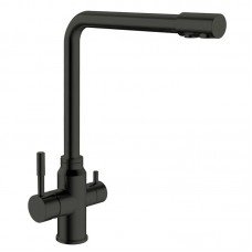Смеситель для кухни Mixxus SUS-021 Black с вых. для питьевой воды (MI5861)