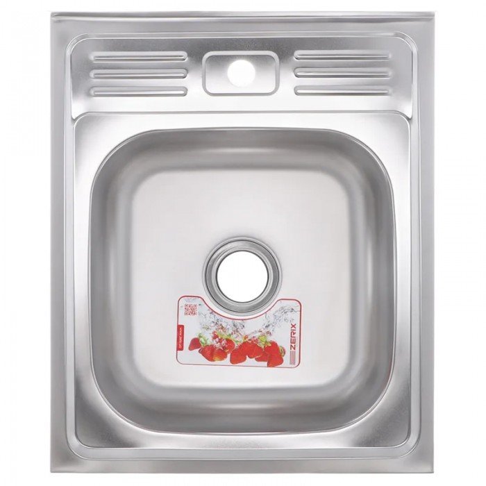 Кухонная мойка накладная ZerixZ5060-04-160E (Satin) (ZX1610) Кухонная мойка накладная ZerixZ5060-04-160E (Satin) (ZX1610)