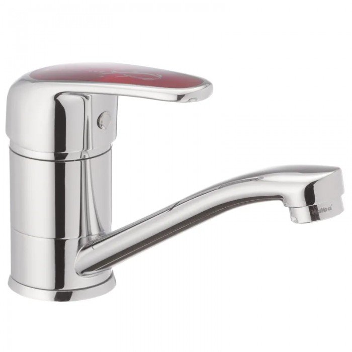Змішувач для умивальника Haiba Magic 555 (15 см) з червоною ручкою (HB0673) Змішувач для умивальника Haiba Magic 555 (15 см) з червоною ручкою (HB0673)