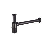 Сифон для раковини Mixxus SIPHON-01 BLACK без випуску (під донний клапан) без ревізії (Колір чорний) 1 1/4'' (MI6143)