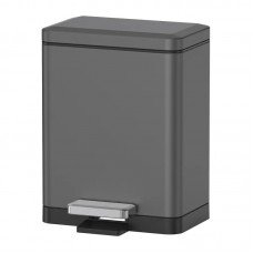 Мусорное ведро с плавным закрытием прямоугольное Koer TC-010306-07 6 л цвет графит (KR5602)