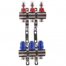 Коллекторный блок с расходомерами Koer KR.1110-03 1”x3 ways (KR2640) Коллекторный блок с расходомерами Koer KR.1110-03 1”x3 ways (KR2640)