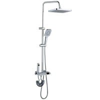 Душевая колонна со смесителем Mixxus Premium NEPTUNE 009-J с кнопкой переключения, 4 режима (MI6832