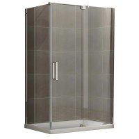 Душевая кабина без поддона Koer SR SC02-100x80x200-TR-01 прозрачное стекло Easy Clean 8мм, хром (KR Душевая кабина без поддона Koer SR SC02-100x80x200-TR-01 прозрачное стекло Easy Clean 8мм, хром (KR