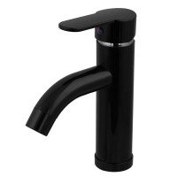 Змішувач для умивальника Plamix Raul-001-B Black (без підведення) (PM0654)