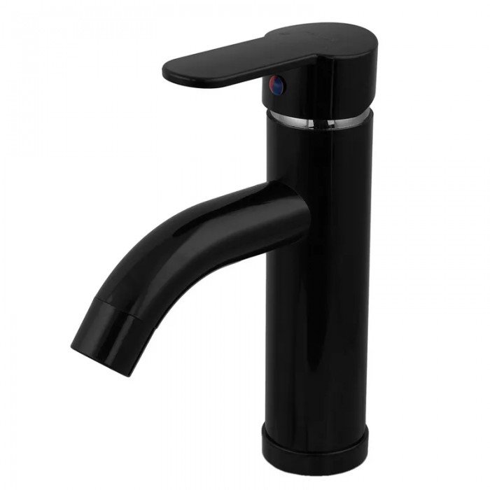 Смеситель для умывальника Plamix Raul-001-B Black (без подвода) (PM0654) Смеситель для умывальника Plamix Raul-001-B Black (без подвода) (PM0654)