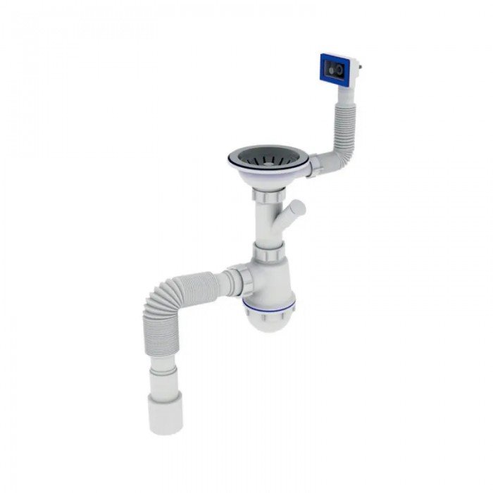 Сифон для кухни Zerix SK-02-B 3 1/2"x40 с резьб. выпуском и отводом для стиральной машины (ZX4953) Сифон для кухни Zerix SK-02-B 3 1/2"x40 с резьб. выпуском и отводом для стиральной машины (ZX4953)