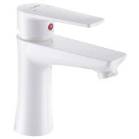 Змішувач для умивальника Plamix Oscar-001 (W) Білий (без підводки) (PM0601) Змішувач для умивальника Plamix Oscar-001 (W) Білий (без підводки) (PM0601)