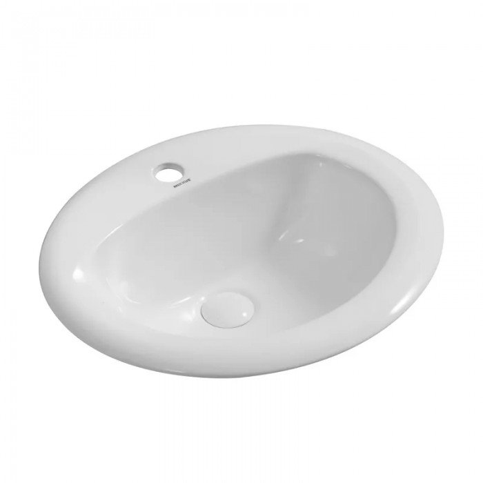 Раковина врізна на стільницю Mixxus Premium TOPPER-1602 515х400х200mm з отвором під змішувач та переливом (MP6572)