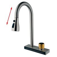 Змішувач  для кухні Mixxus FOL-014 з висув.лійкою та функ.