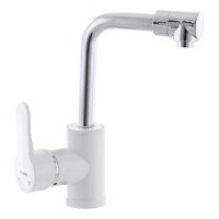 Смеситель для умывальника Plamix Mario-001 White (без подводки) (PM0556) Смеситель для умывальника Plamix Mario-001 White (без подводки) (PM0556)