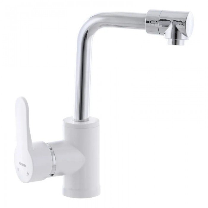 Змішувач для кухні Plamix Mario-001 White (без підводки) (PM0556) Змішувач для кухні Plamix Mario-001 White (без підводки) (PM0556)