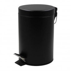 Мусорное ведро круглое Zerix Solo-TC0105 Black 5 л цвет черный (ZX5898) Мусорное ведро круглое Zerix Solo-TC0105 Black 5 л цвет черный (ZX5898)