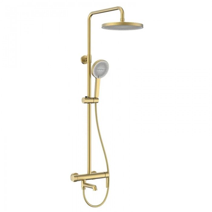 Душевая колонна со смесителем Koer KB-56029-12 3 функции, цвет матовое золото (KR5503)