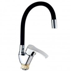 Смеситель для кухни Mixxus YUB4-279 Reflector Black с черным силиконовым изливом (MI6484)