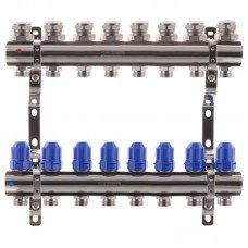 Коллекторный блок с термостатич. клапанами Koer KR.1100-08 1”x8 ways (KR2634)
