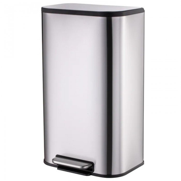 Відро для сміття з плавним закриттям прямокутне Mixxus Cubic-TC0112 SS Color 12л колір нержавійка ( Відро для сміття з плавним закриттям прямокутне Mixxus Cubic-TC0112 SS Color 12л колір нержавійка (