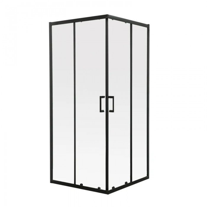 Душова кабіна без піддону Mixxus Premium DIVERSE SC02-90x90x195-TR Black прозоре скло 5мм (MI Душова кабіна без піддону Mixxus Premium DIVERSE SC02-90x90x195-TR Black прозоре скло 5мм (MI