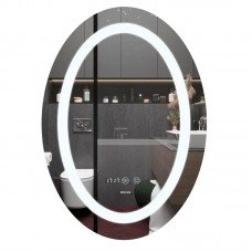 Зеркало Mixxus PLAIN MV02-60x80 с Led Touch, Anti-fog, димером, регулятором яркости, часами (MI6933