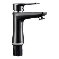 Смеситель для умывальника Plamix Oscar-001 Black (с подводкой) (PM0613) Смеситель для умывальника Plamix Oscar-001 Black (с подводкой) (PM0613)