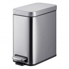 Мусорное ведро с плавным закрытием прямоугольное Mixxus Premium Quadro-TC0105 SS Color 5л цвет нерж Мусорное ведро с плавным закрытием прямоугольное Mixxus Premium Quadro-TC0105 SS Color 5л цвет нерж