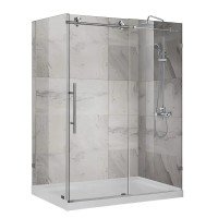 Душова кабіна без піддону Koer SR SC07-120x90x200-TR-01 прозоре скло Easy Clean 8мм, хром (KR