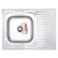 Мийка кухонна Zerix Z8060L-08-180E (Satin) (ZS0604) Мийка кухонна Zerix Z8060L-08-180E (Satin) (ZS0604)