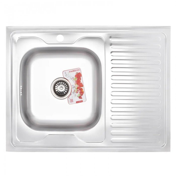Мойка кухонная Zerix Z8060L-08-180E (Satin) (ZS0604) Мойка кухонная Zerix Z8060L-08-180E (Satin) (ZS0604)