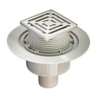 Душевой трап из нержавеющей стали SUS304 Koer FD14-100x100-180 (прямой отвод) (AC0662)