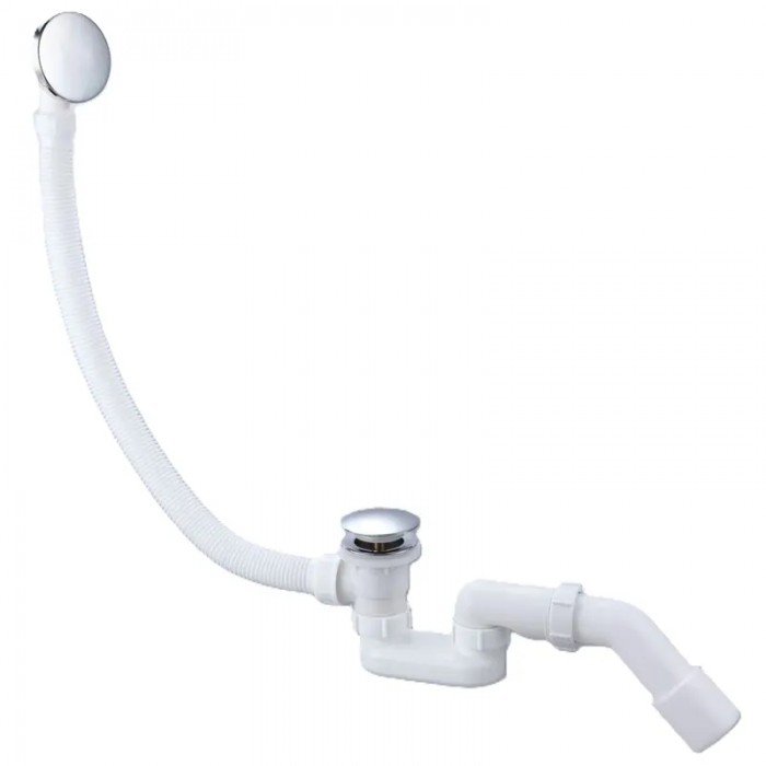 Сифон для ванни Koer BD-03-01 автоматичний (Click-Clack) з переливом, без ревізії (Колір хром) 1 1/2'' (KR5441) Сифон для ванни Koer BD-03-01 автоматичний (Click-Clack) з переливом, без ревізії (Колір хром) 1 1/2'' (KR5441)