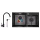 Набор Mixxus SET-7843D-220x1.0-PVD (мойка+смеситель+диспенсер) (MX0585) Набор Mixxus SET-7843D-220x1.0-PVD (мойка+смеситель+диспенсер) (MX0585)