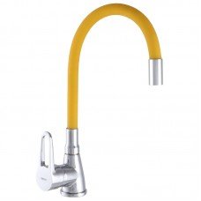 Смеситель для кухни Zerix SOP7 045 с желтым гибким изливом (ZX2669) Смеситель для кухни Zerix SOP7 045 с желтым гибким изливом (ZX2669)