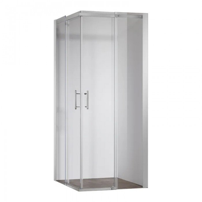 Душевая кабина без поддона Koer SR SC03-100x100x200-TR-01 прозрачное стекло Easy Clean 6мм, хром (K Душевая кабина без поддона Koer SR SC03-100x100x200-TR-01 прозрачное стекло Easy Clean 6мм, хром (K