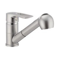 Смеситель для кухни Haiba Hansberg 014 матовый с выдвижной лейкой (HB0207)